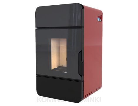 DEFRO HOME OMNIPELL Czerwony piec na pellet 8 kW kominek na pellet