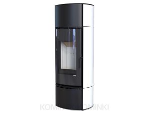 DEFRO HOME ORBIS EXTENTO F Biały kominek piec wolnostojący 9 kW