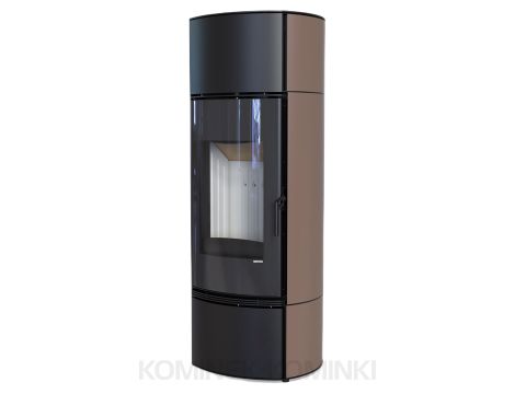 DEFRO HOME ORBIS EXTENTO F Brązowy kominek piec wolnostojący 9 kW