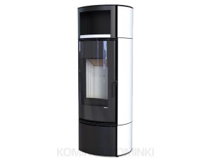DEFRO HOME ORBIS EXTENTO H Biały kominek piec wolnostojący 9 kW