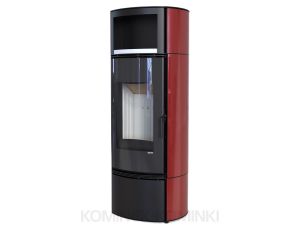 DEFRO HOME ORBIS EXTENTO H Czerwony kominek piec wolnostojący 9 kW
