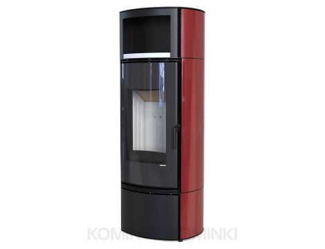 DEFRO HOME ORBIS EXTENTO H Czerwony kominek piec wolnostojący 9 kW