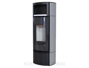 DEFRO HOME ORBIS EXTENTO H Szary kominek piec wolnostojący 9 kW