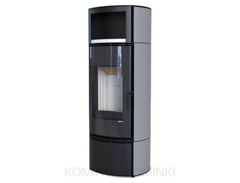 DEFRO HOME ORBIS EXTENTO H Szary kominek piec wolnostojący 9 kW