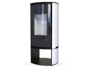 DEFRO HOME ORBIS LOG Biały kominek piec wolnostojący 9 kW