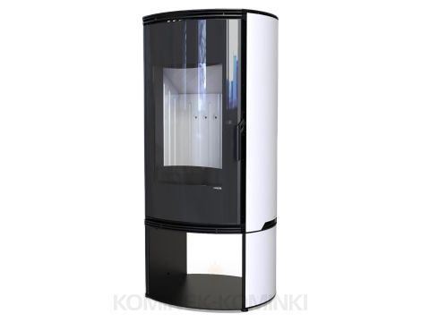 DEFRO HOME ORBIS LOG Biały kominek piec wolnostojący 9 kW