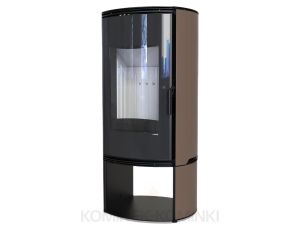 DEFRO HOME ORBIS LOG Brązowy kominek piec wolnostojący 9 kW