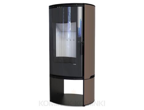 DEFRO HOME ORBIS LOG Brązowy kominek piec wolnostojący 9 kW