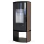 DEFRO HOME ORBIS LOG Brązowy kominek piec wolnostojący 9 kW - 2
