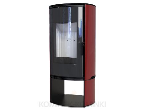 DEFRO HOME ORBIS LOG Czerwony kominek piec wolnostojący 9 kW