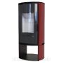 DEFRO HOME ORBIS LOG Czerwony kominek piec wolnostojący 9 kW - 2