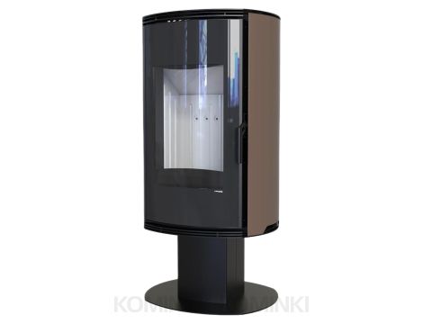 DEFRO HOME ORBIS TOP Brązowy kominek piec wolnostojący 9 kW
