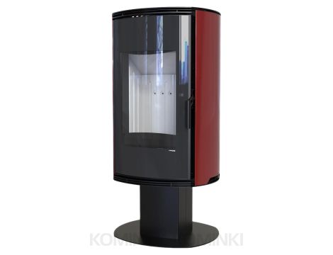 DEFRO HOME ORBIS TOP Czerwony kominek piec wolnostojący 9 kW