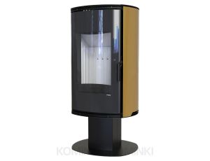 DEFRO HOME ORBIS TOP Złoty kominek piec wolnostojący 9 kW