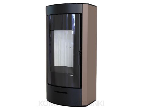 DEFRO HOME ORTI Brązowy kominek piec wolnostojący 9 kW