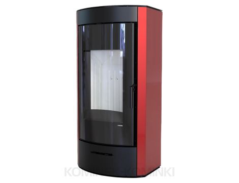 DEFRO HOME ORTI Czerwony kominek piec wolnostojący 9 kW