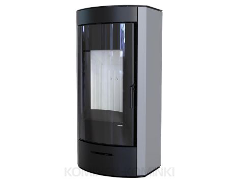 DEFRO HOME ORTI Szary kominek piec wolnostojący 9 kW