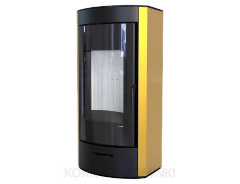 DEFRO HOME ORTI Złoty kominek piec wolnostojący 9 kW