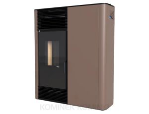 DEFRO HOME SLIMPELL Brązowy piec na pellet 9 kW kominek na pellet
