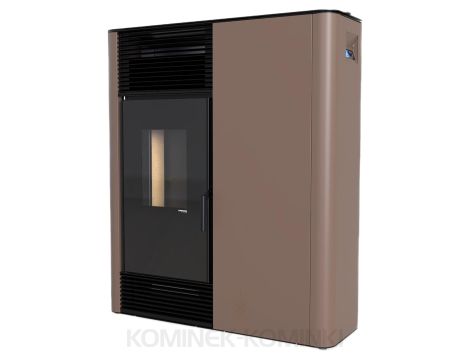 DEFRO HOME SLIMPELL Brązowy piec na pellet 9 kW kominek na pellet