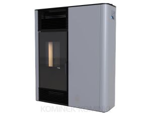 DEFRO HOME SLIMPELL Szary piec na pellet 9 kW kominek na pellet