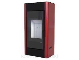 DEFRO HOME SOLUM Czerwony kominek piec wolnostojący 9 kW