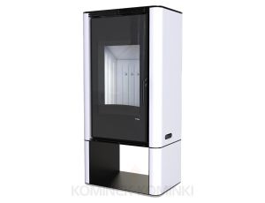 DEFRO HOME SOLUM LOG Biały kominek piec wolnostojący 9 kW