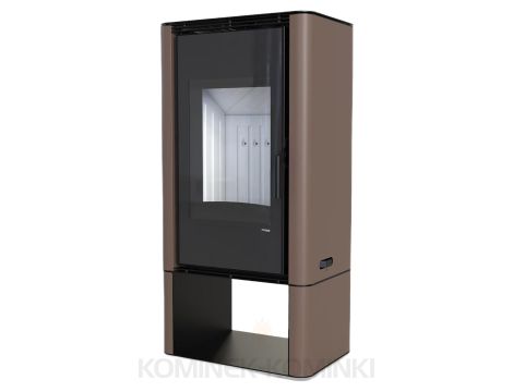 DEFRO HOME SOLUM LOG Brązowy kominek piec wolnostojący 9 kW