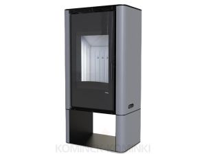 DEFRO HOME SOLUM LOG Szary kominek piec wolnostojący 9 kW
