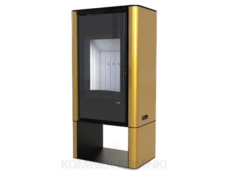 DEFRO HOME SOLUM LOG Złoty kominek piec wolnostojący 9 kW