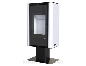 DEFRO HOME SOLUM TOP Biały kominek piec wolnostojący 9 kW