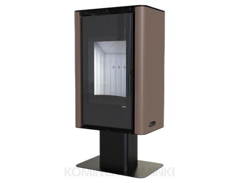 DEFRO HOME SOLUM TOP Brązowy kominek piec wolnostojący 9 kW