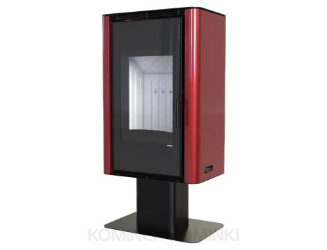 DEFRO HOME SOLUM TOP Czerwony kominek piec wolnostojący 9 kW