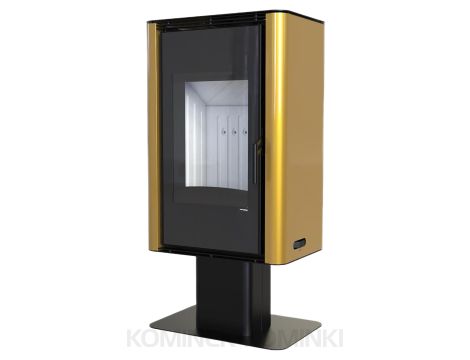 DEFRO HOME SOLUM TOP Złoty kominek piec wolnostojący 9 kW