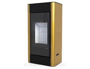 DEFRO HOME SOLUM Złoty kominek piec wolnostojący 9 kW
