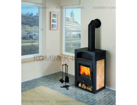 HAAS SOHN ADRIA MINI II piec wolnostojący 8,2 kW | Płytki: Beżowe - 2