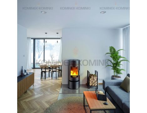 HAAS SOHN ANTIC piec wolnostojący 6,5 kW | Antracytowo-Biały - 4