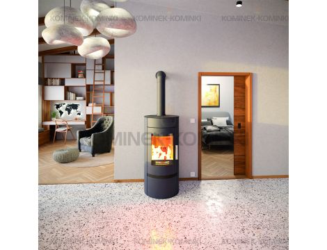 HAAS SOHN ANTIC piec wolnostojący 6,5 kW | Antracytowo-Biały - 5