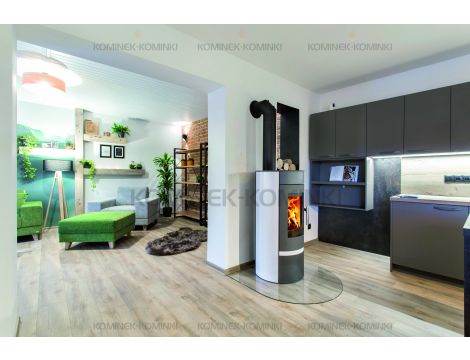 HAAS SOHN ANTIC piec wolnostojący 6,5 kW | Antracytowo-Biały - 2