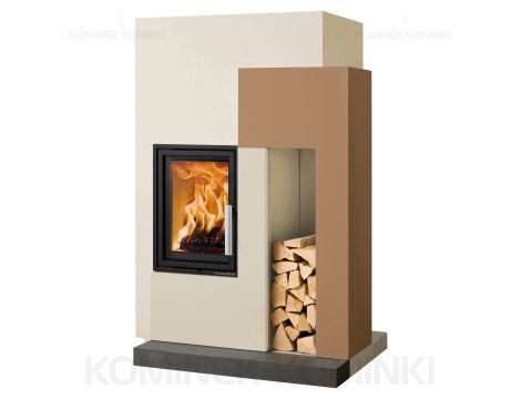 HAAS SOHN ASCIM II wkład kominkowy Malvik IV z zabudową 7,5 kW | Beton