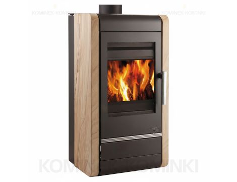 HAAS SOHN AVESTA piec wolnostojący 8,1 kW | Czarny / Kamień: Piaskowiec