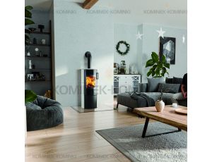 HAAS SOHN BRILLO piec wolnostojący 6,7 kW | Czarny / Kafle: Białe - image 2