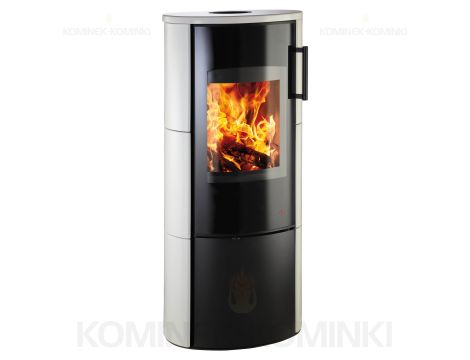 HAAS SOHN BRILLO piec wolnostojący 6,7 kW | Czarny / Kafle: Białe - 4