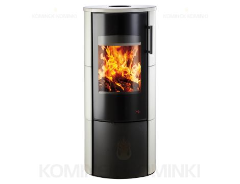 HAAS SOHN BRILO piec wolnostojący 8,2 kW | Czarny / Kafle: Białe - 2