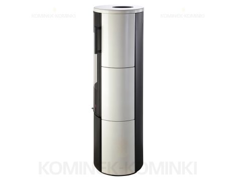 HAAS SOHN BRILO piec wolnostojący 8,2 kW | Czarny / Kafle: Białe - 4