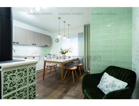 HAAS SOHN CICMANY piec wolnostojący kaflowy 6,4 kW | Kość Słoniowa Brązowe - 5