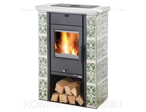 HAAS SOHN CICMANY piec wolnostojący kaflowy 6,4 kW | Kość Słoniowa Oliwkowe