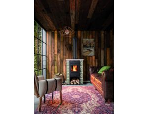 HAAS SOHN CICMANY piec wolnostojący kaflowy 6,4 kW | Kość Słoniowa Oliwkowe - image 2