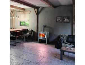 HAAS SOHN DALE piec wolnostojący 8,2 kW | Czarny / Płytki: Antracytowe - image 2