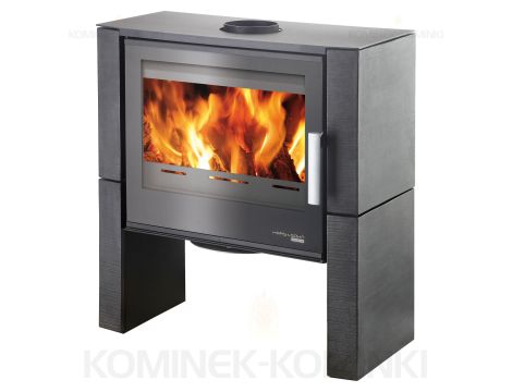 HAAS SOHN DALE piec wolnostojący 8,2 kW | Czarny / Płytki: Antracytowe